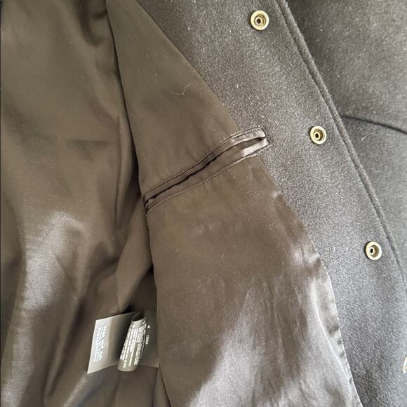 Saint Laurent Wool Bomber Jacket Black Leather Trim Size 46 (S) Made in Italy - Picture 13 of 13